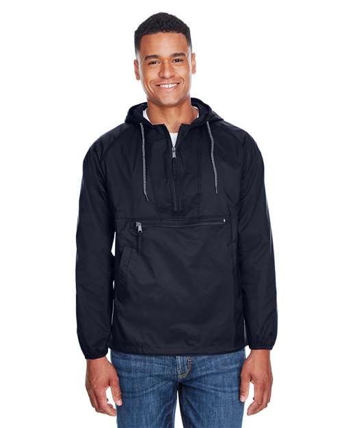 Harriton Unisex Packable Hooded Nylon Jacket M750