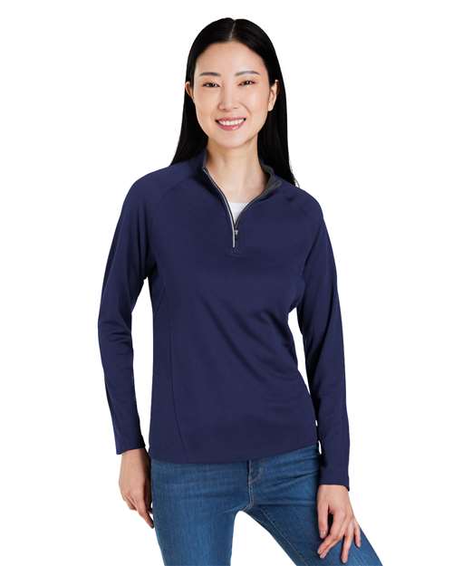 CORE365 Women's Origin Performance Pique Quarter-Zip Pullover CE418W