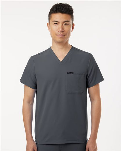 Jaanuu Men's Holmes Everyday 1-Pocket Scrub V-Neck Top M10001