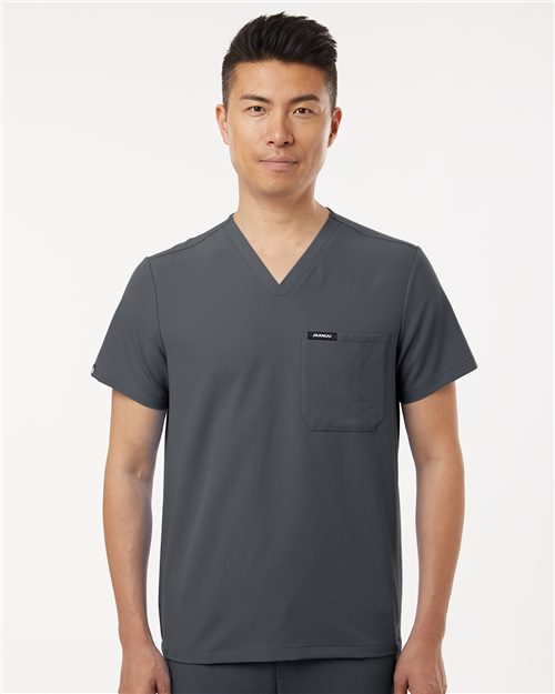 Jaanuu Men's Holmes Everyday 1-Pocket Scrub V-Neck Top M10001