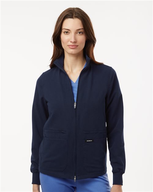 Jaanuu Women's Ceri Essential Full-Zip 6-Pocket Scrub Jacket W60001