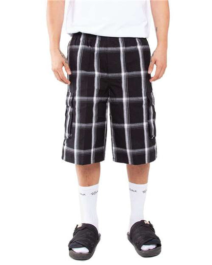Shaka Wear Unisex Plaid Shorts SHSP