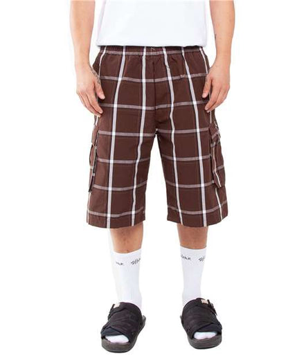 Shaka Wear Unisex Plaid Shorts SHSP