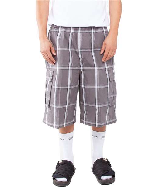 Shaka Wear Unisex Plaid Shorts SHSP