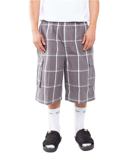 Shaka Wear Unisex Plaid Shorts SHSP