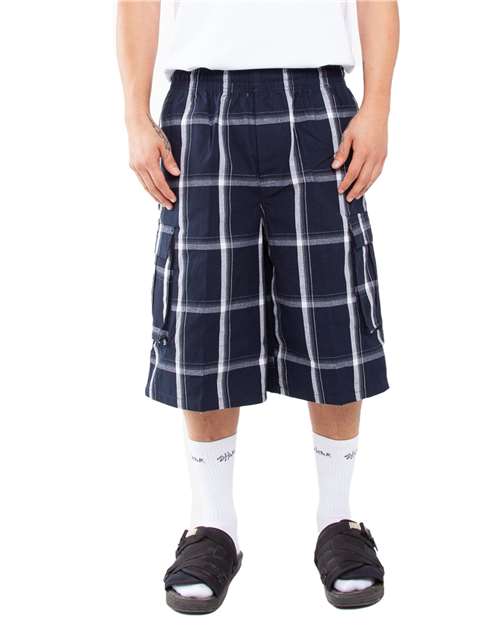 Shaka Wear Unisex Plaid Shorts SHSP