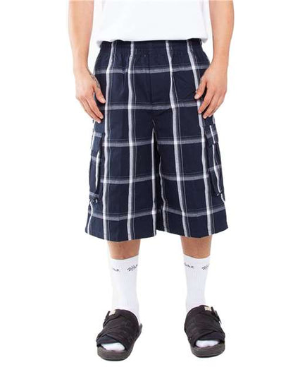 Shaka Wear Unisex Plaid Shorts SHSP
