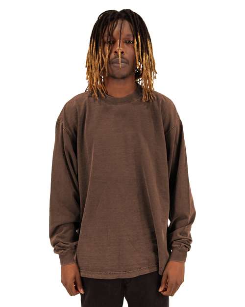 Shaka Wear Unisex Max Heavyweight Garment-Dyed Long Sleeve Tee SHGDLS