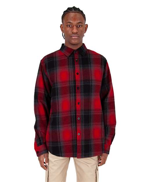 Shaka Wear Unisex Plaid Flannel Overshirt SHHFS