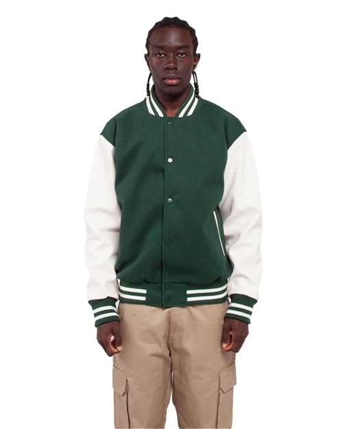 Shaka Wear Unisex Letterman Jacket SHLLJ