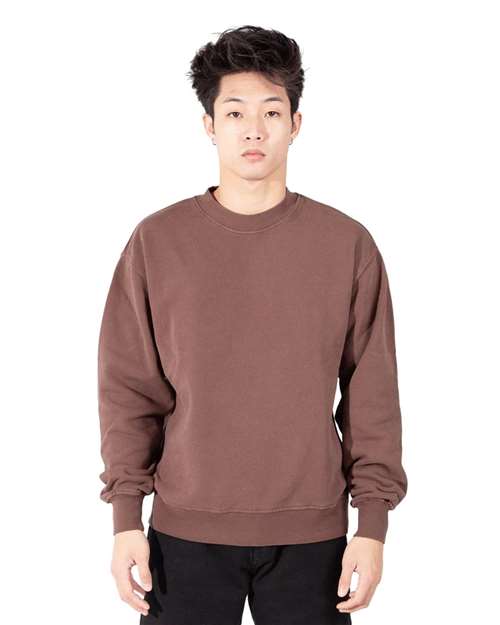 Shaka Wear Unisex Los Angeles Garment-Dyed Crewneck Sweatshirt SHGFC