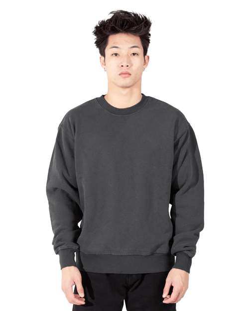 Shaka Wear Unisex Los Angeles Garment-Dyed Crewneck Sweatshirt SHGFC