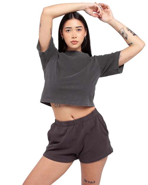 Shaka Wear Women's Garment-Dyed Cropped Tee SHGDC