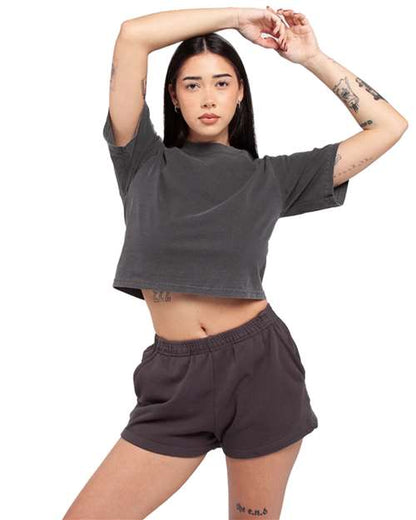 Shaka Wear Women's Garment-Dyed Cropped Tee SHGDC