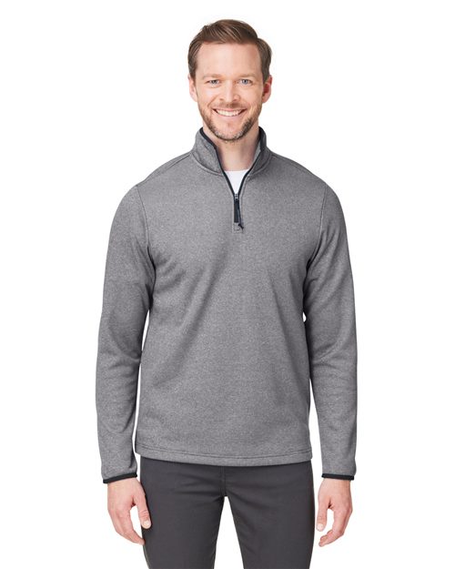 CORE365 Men's Venture Heathered Stripe Quarter-Zip Pullover CE73