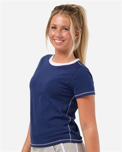 Women's Contrast Stitch Baby Tee