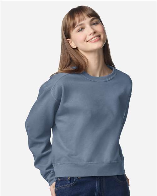 Comfort Colors Women's Garment-Dyed Mid-Length Crewneck Sweatshirt 1566L