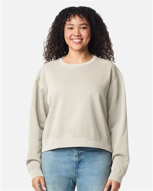 Comfort Colors Women's Garment-Dyed Mid-Length Crewneck Sweatshirt 1566L