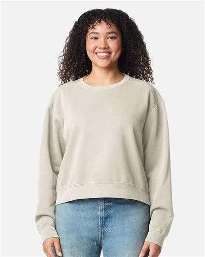 Comfort Colors Women's Garment-Dyed Mid-Length Crewneck Sweatshirt 1566L