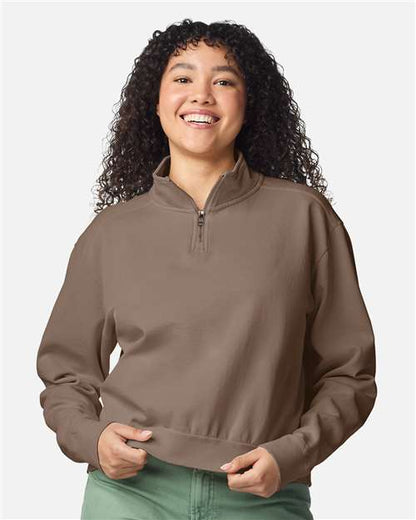 Comfort Colors Women's Garment-Dyed Mid-Length Quarter-Zip Sweatshirt 1580L