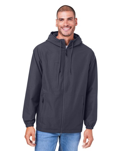 Harriton Unisex Flex Twill Hooded Jacket M73