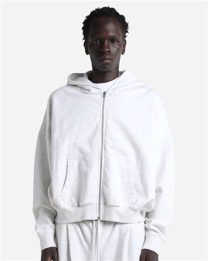 Shaka Wear Unisex Garment-Dyed Cropped Full-Zip Hoodie Sweatshirt SHGCZ