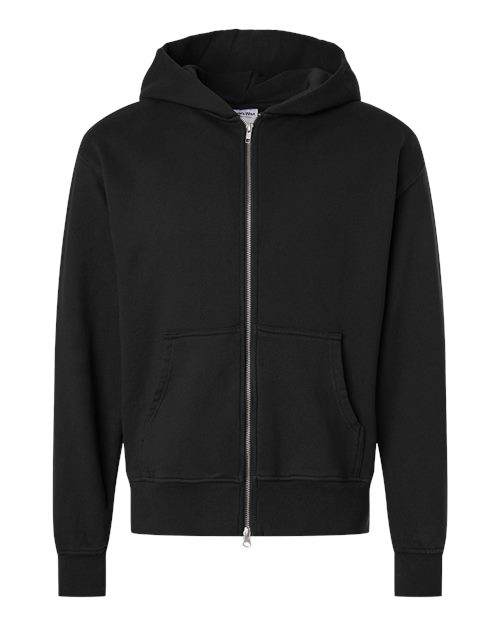 Shaka Wear Unisex Max Heavy Garment-Dyed Full-Zip Hoodie Sweatshirt SHGMZ