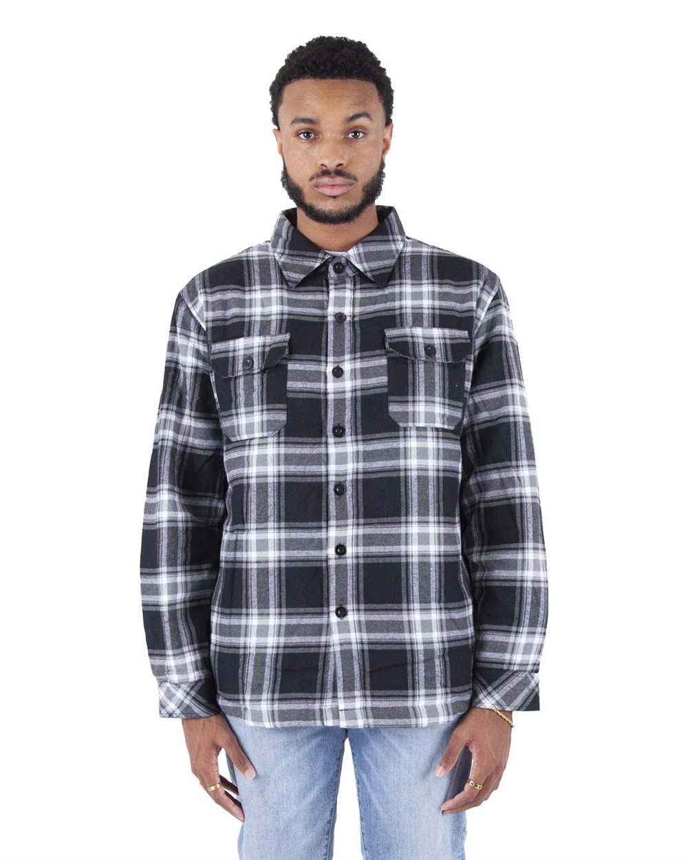 Shaka Wear Unisex Plaid Jacket SHPFJ