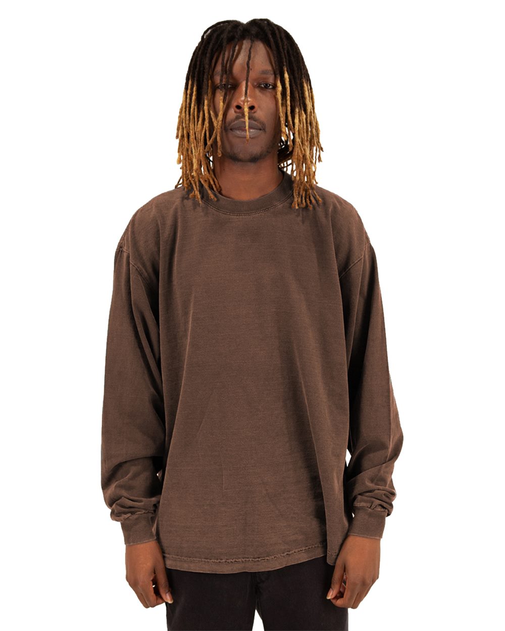 Shaka Wear Unisex Max Heavyweight Garment-Dyed Long Sleeve Tee SHGDLS
