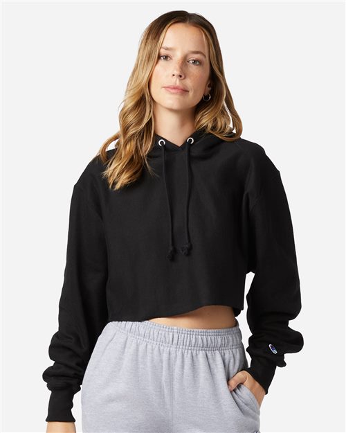 Women's Reverse Weave® Hooded Cropped Sweatshirt