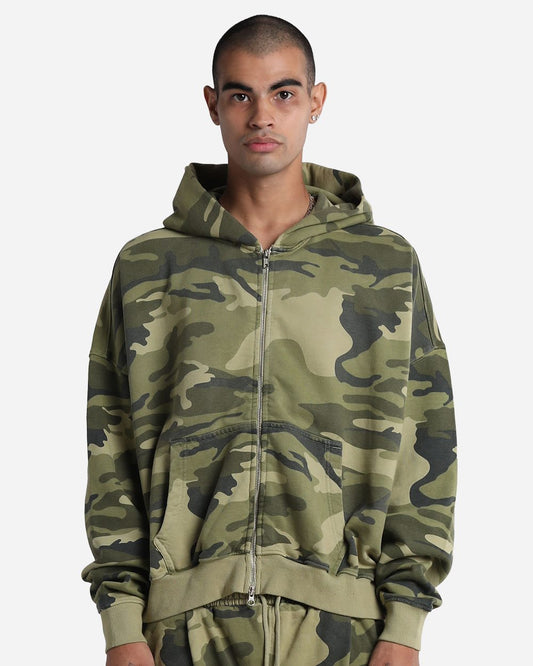 Shaka Wear Unisex Garment-Dyed Cropped Full-Zip Hoodie Sweatshirt SHGCZ