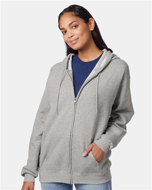 Unisex EcoSmart® Full-Zip Hooded Sweatshirt