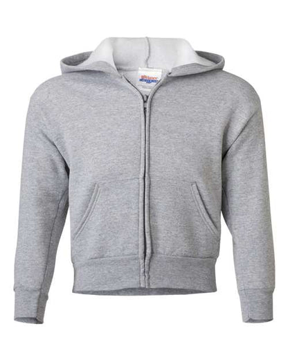 Hanes Youth EcoSmart® Full-Zip Hooded Sweatshirt P480
