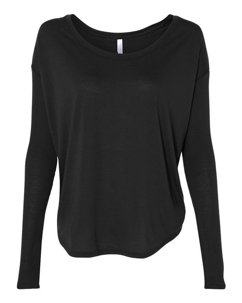 BELLA + CANVAS Women’s Flowy 2x1 Ribbed Long Sleeve Tee 8852