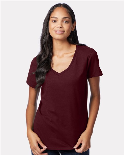 Hanes Women's Perfect-T V-Neck T-Shirt S04V