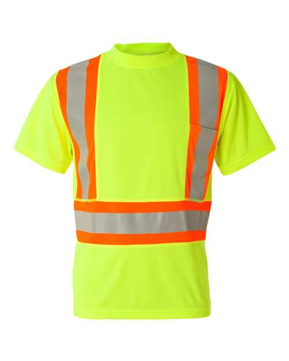 Kishigo Unisex Class 2 Flat Stitch Self-Fabric Panels T-Shirt 9120-9121