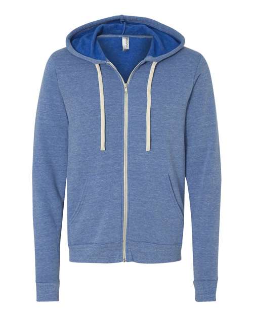 Unisex Triblend Sponge Fleece Full-Zip Hoodie Sweatshirt