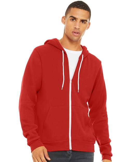 BELLA + CANVAS Unisex Sponge Fleece Full-Zip Hoodie Sweatshirt 3739
