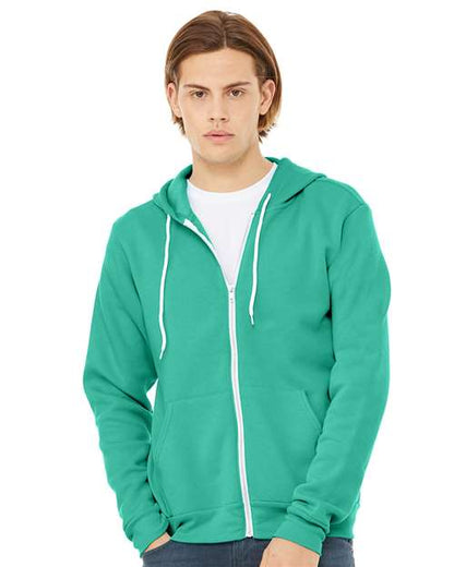 BELLA + CANVAS Unisex Sponge Fleece Full-Zip Hoodie Sweatshirt 3739