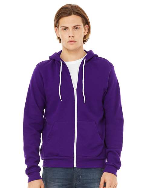 BELLA + CANVAS Unisex Sponge Fleece Full-Zip Hoodie Sweatshirt 3739