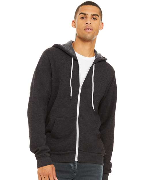 BELLA + CANVAS Unisex Sponge Fleece Full-Zip Hoodie Sweatshirt 3739