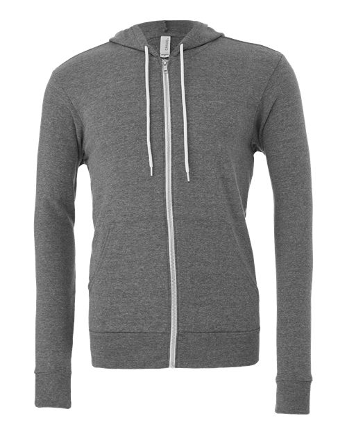 BELLA + CANVAS Unisex Sponge Fleece Full-Zip Hoodie Sweatshirt 3739