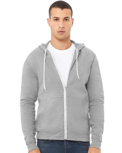 BELLA + CANVAS Unisex Sponge Fleece Full-Zip Hoodie Sweatshirt 3739