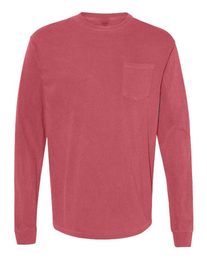Comfort Colors Unisex Garment-Dyed Heavyweight Long Sleeve Pocket T-Shirt 4410
