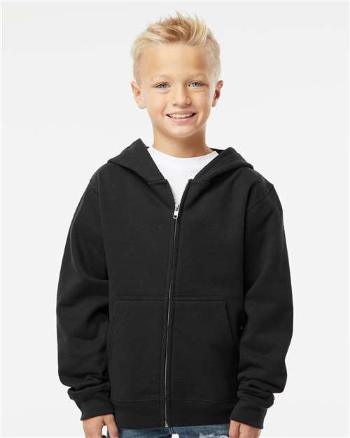 Independent Trading Co. Youth Midweight Full-Zip Hooded Sweatshirt SS4001YZ