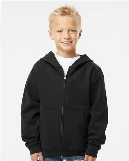 Independent Trading Co. Youth Midweight Full-Zip Hooded Sweatshirt SS4001YZ