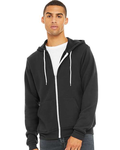 BELLA + CANVAS Unisex Sponge Fleece Full-Zip Hoodie Sweatshirt 3739