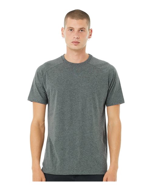 BELLA + CANVAS Men's Heather CVC Raglan Tee 3201