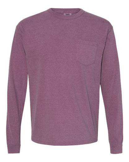 Comfort Colors Unisex Garment-Dyed Heavyweight Long Sleeve Pocket T-Shirt 4410