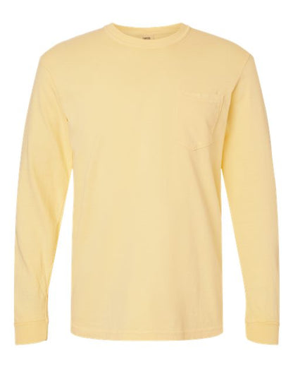 Comfort Colors Unisex Garment-Dyed Heavyweight Long Sleeve Pocket T-Shirt 4410